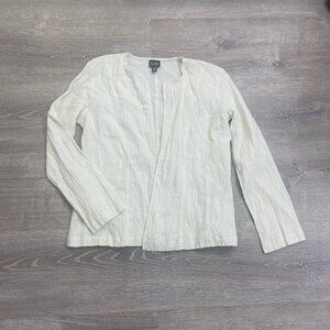 Eileen Fisher Lime Blazer Jacket Linen Size S
